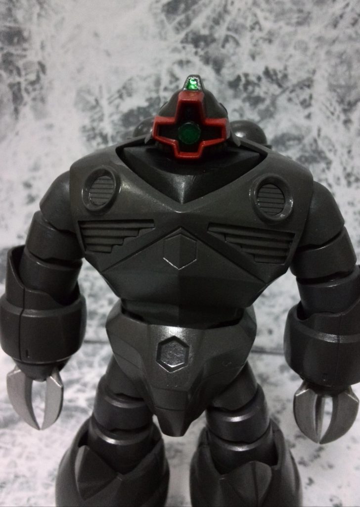 ドム頭を付けただけで

ラピュタのロボット兵や
アラレちゃんのキャラメルマンぽくなる