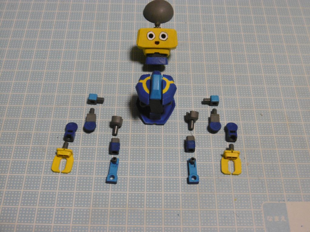 全パーツ一覧。
ご覧の通り手足はＨＧＢＣ各種による構成。使用キット詳細は後述。