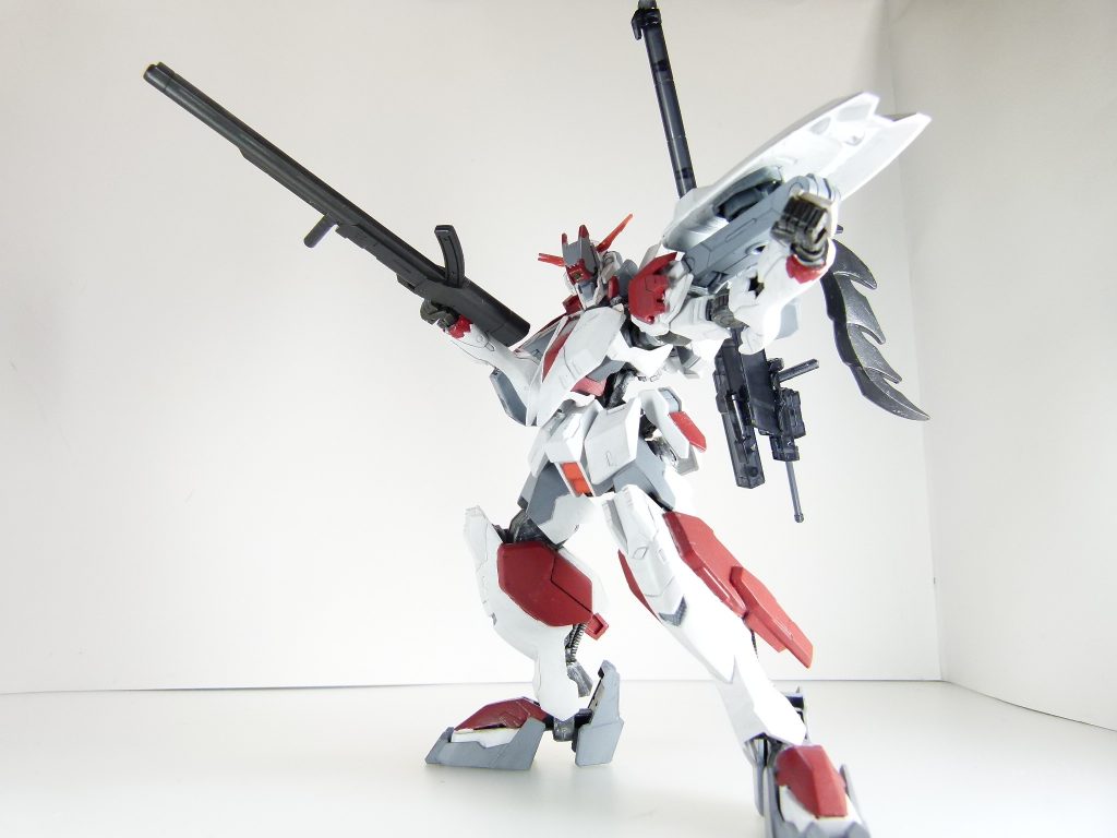 メインは殴り合い･･･でもやっぱりグシオンリベイクと言えば射撃のイメージです。HGIBA編、ご期待ください。【次回予定予告】定例更新、HGIBA編。今一番売り場に残っているセット（筆者池袋・秋葉原調べ）。*「ＭＳオプションセット８＆ＳＡＵモビルワーカー」*でHGBCとの違いを学びましょう。