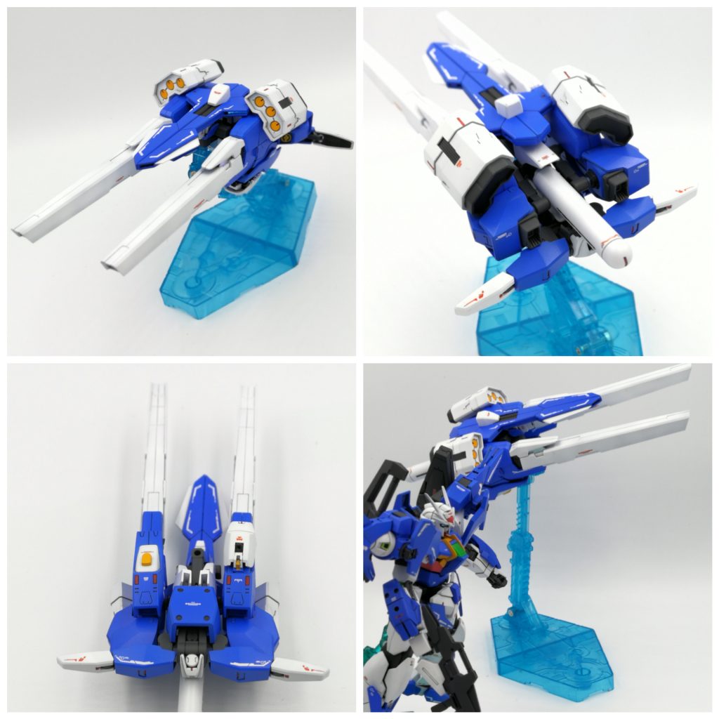 更にPHWSに専用のジョイントを加えることで支援機「Ｇダイバー」にすることが出来ます。これはビルドストライクガンダムフルパッケージのビルドブースターを参考にしています。