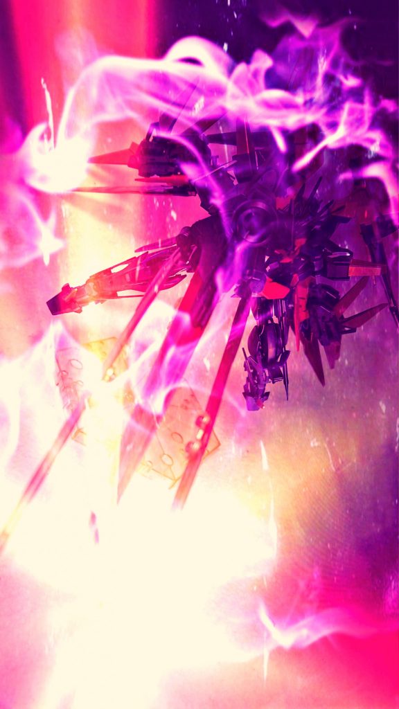 本体に蓄積されている粒子を全面解放する必殺技
「獄炎ノ息吹 禍ツ焔」である。
ダブルオーライザーのライザーソードを昇華させ
黒鉄燕羽を炎斬鉄とドッキングさせることにより放つことが出来る今作最大の必殺技である。
発動条件はTRANS-AM IN-FERNO発動時に使用可能。
使用後はしばらくの間、機体性能が著しく低下する。