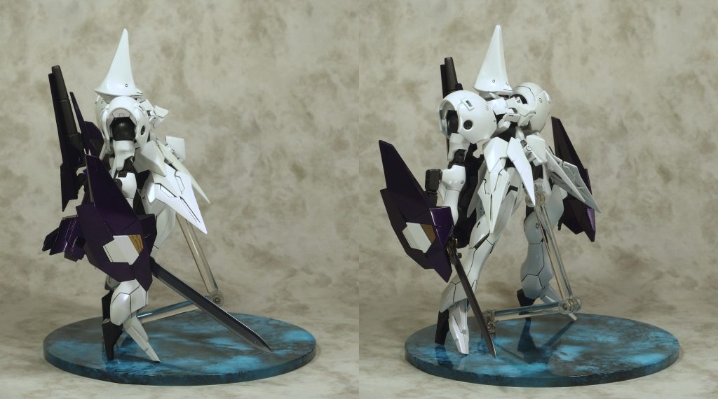 ソードランス、ロングソードともに
飛行時の負荷を減らすために最新の軽合金を使用している。
軽量化されたことで切っ先の速度が出るので騎士の腕前にもよるが
むしろ重合金製の武器よりも破壊力が増す事もある。
アイブリンガーはまさにその域に到達した騎士である。