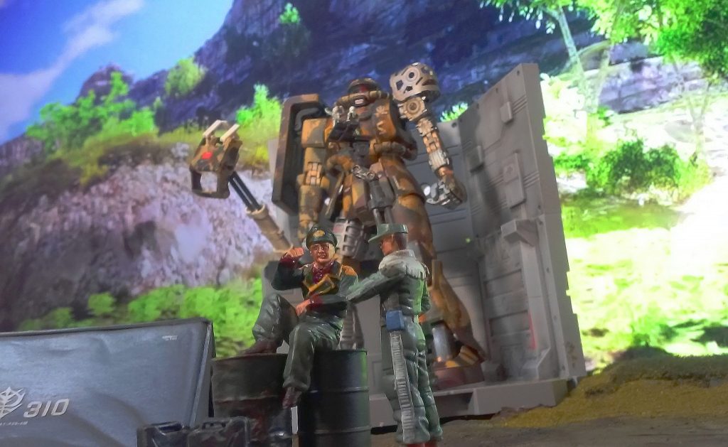 1年戦争　東南アジア戦線　ジオン軍　最前線基地　ザク改修中・・・–4枚目/制作者：sora