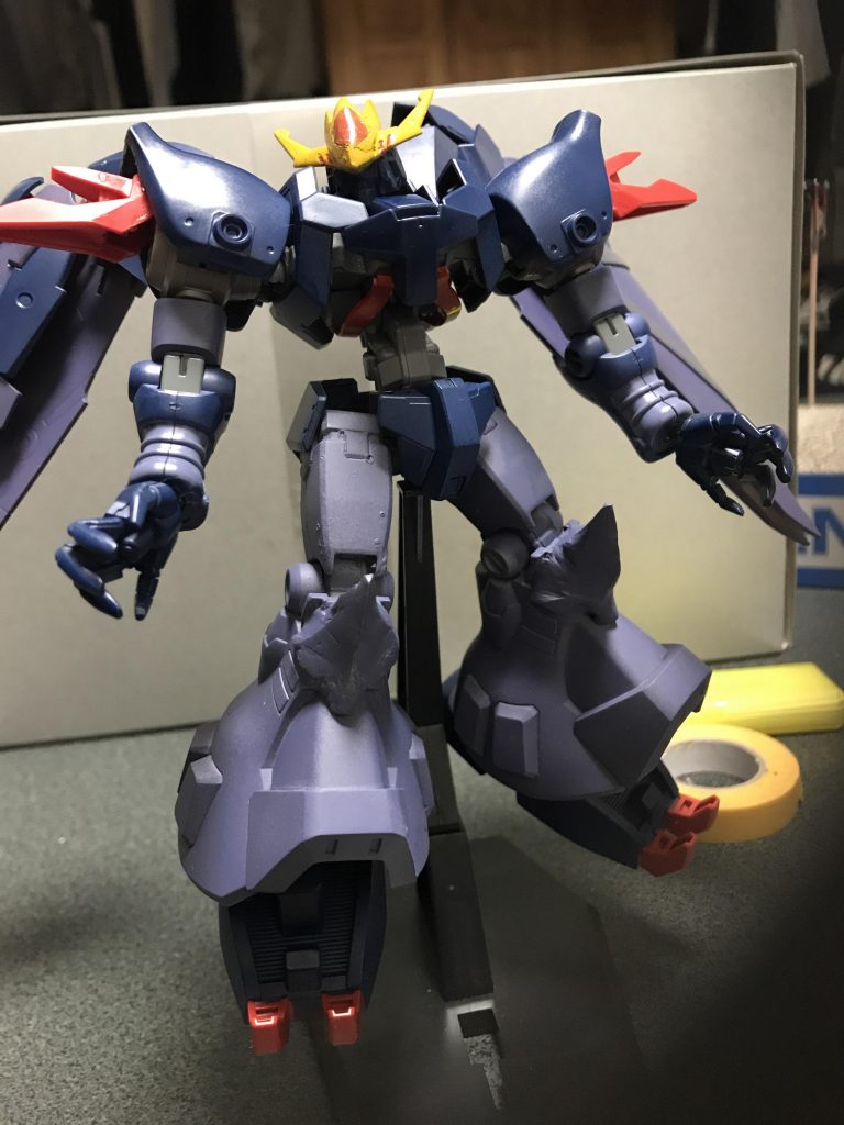 全体のボリュームも気にしてました。
作中でも他より大きいイメージがあったので
ゴツく威圧感出したいとがんばってみました。