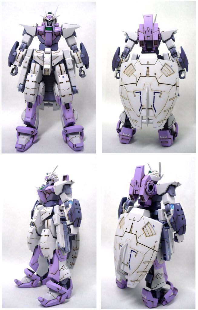 スカイドライヴユニットが無い状態の立ち姿です。
何となく「Ｇレコ」に登場しそうな雰囲気のＭＳっぽいと思いました。
キマリストルーパーの足は短いので通常のＯＯスカイより若干小型化になっています。