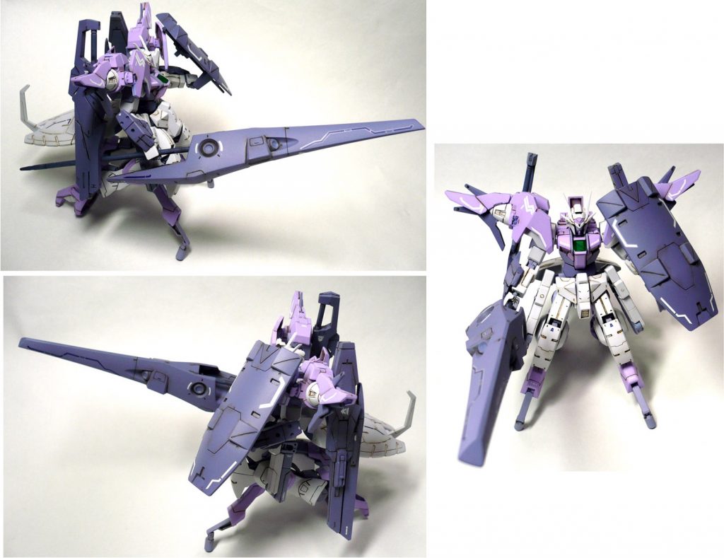 左右と正面、それぞれのカットです。
ランスとシールドで騎士っぽい印象もございます。