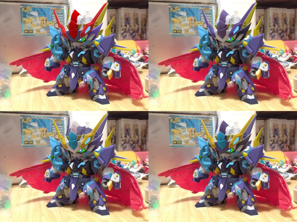 配色で悩んだのでPCで擬似的に色々試した一部です。最終的に右下になりました。