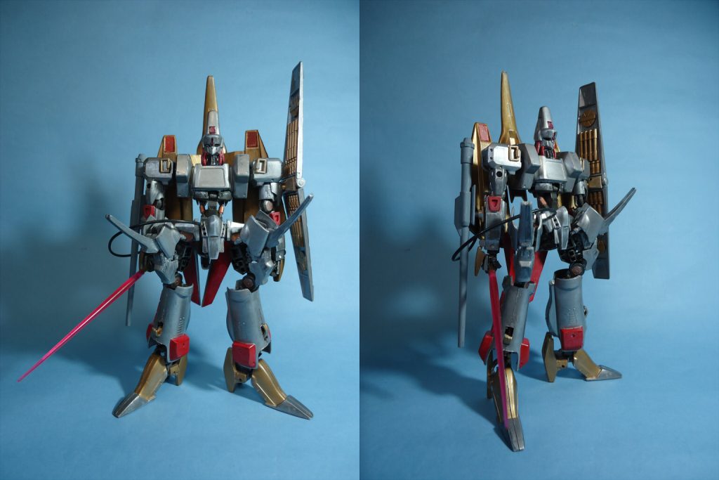 前斜めと正面写真(パワーランチャーとセーバー構え!