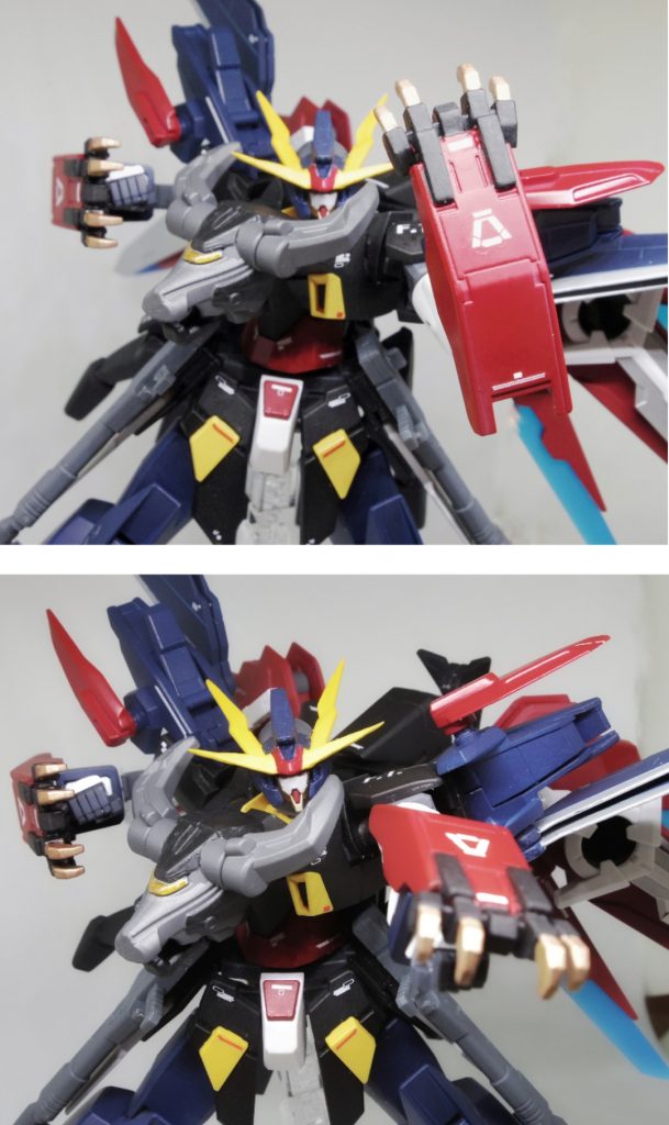 ## スラッシュガントレット
両腕に装備された、鉤爪の付いた籠手。
近接戦闘で、敵の装甲を切り裂く以外にも、盾として使用される。