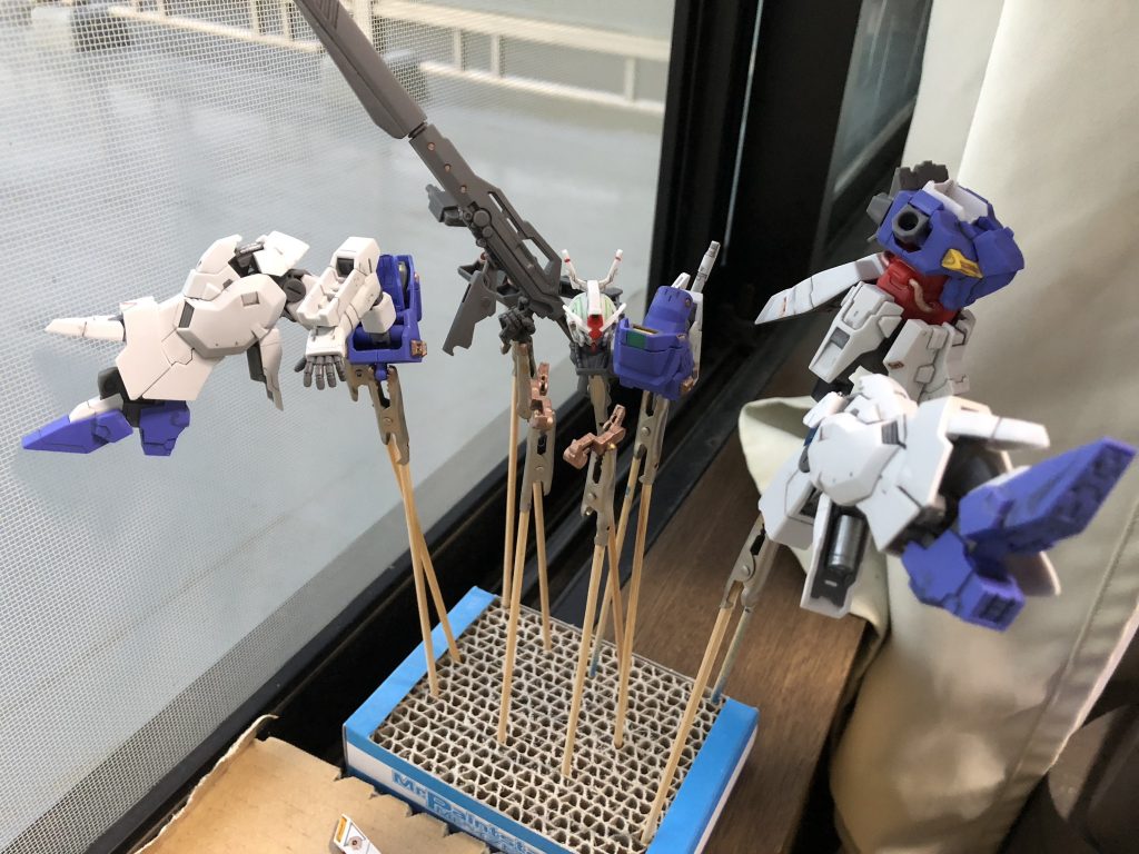 墨入れトップコート吹き