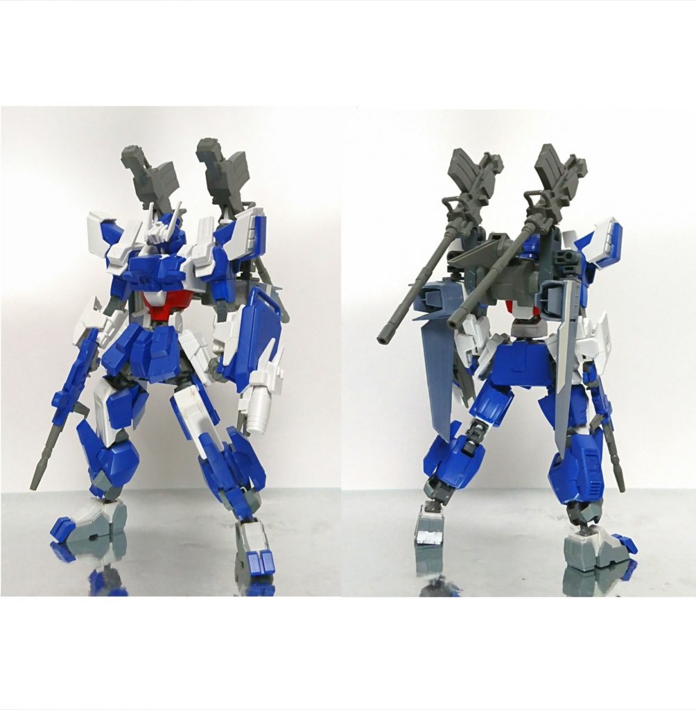 まずはマキシマことMAXIMA。
エールストライクガンダムやドラグナー等をイメージした空戦型にしてみました。
なるべく元のパーツを使いながらも、流用パーツでプロポーションやシルエットを大きく変えつつ、それでいてマキシマである事から離れない事を意識しました。