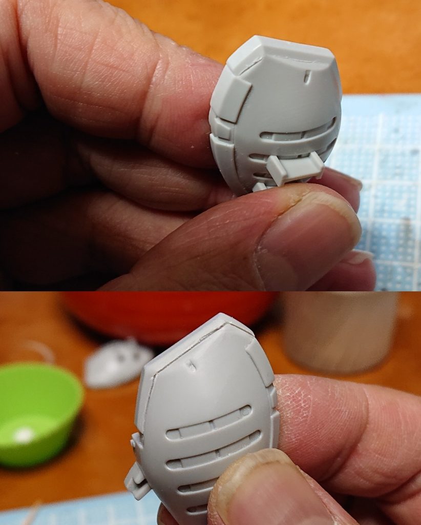 即存のラインの彫り直してます。