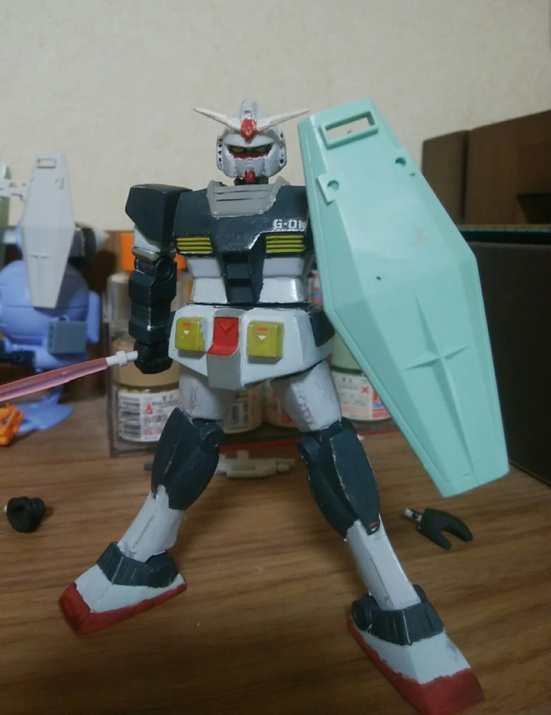 盾はまだ塗装出来てませんが、持たせたかったのでw