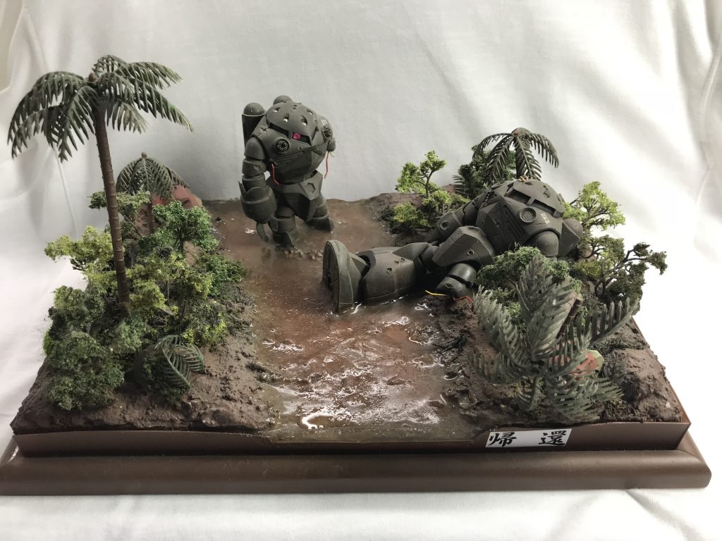 上からのアングルは、こんな感じです。自分の中では結構いい出来です。