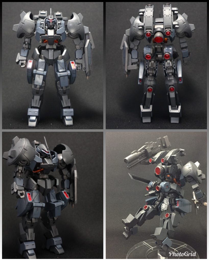 すっぴん素立ちとバックショット。
重装甲に各部にバーニアを配置し、機動性を確保している。