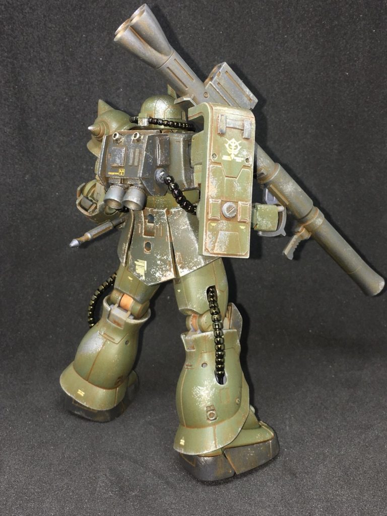 【素組み卒業】HG オリジン版 ザクII–4枚目/制作者：ハシビル