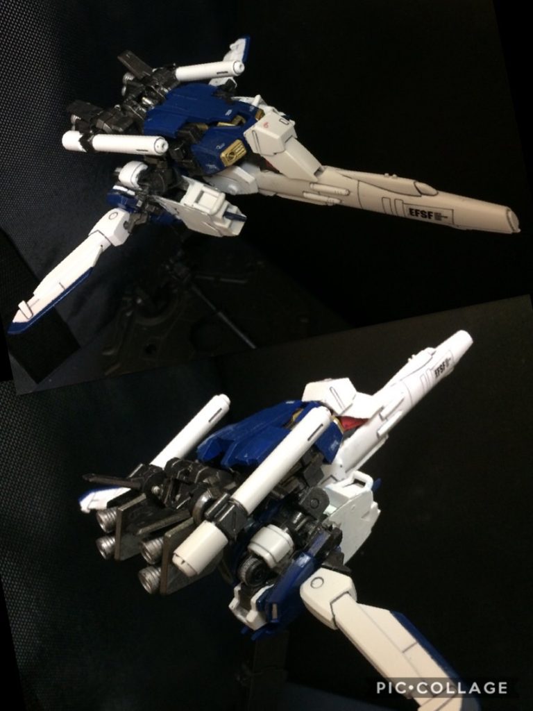 ●Gアタッカー 
Aパーツから構成される。上半身。 
機首4連装80mmバルカンとビーム・カノン4門搭載。機動性の高い攻撃機。 
ていうか、SガンダムのGアタッカーにコクピット周りに追加装甲が付いてるだけです。変わり映えしなくてすみません。