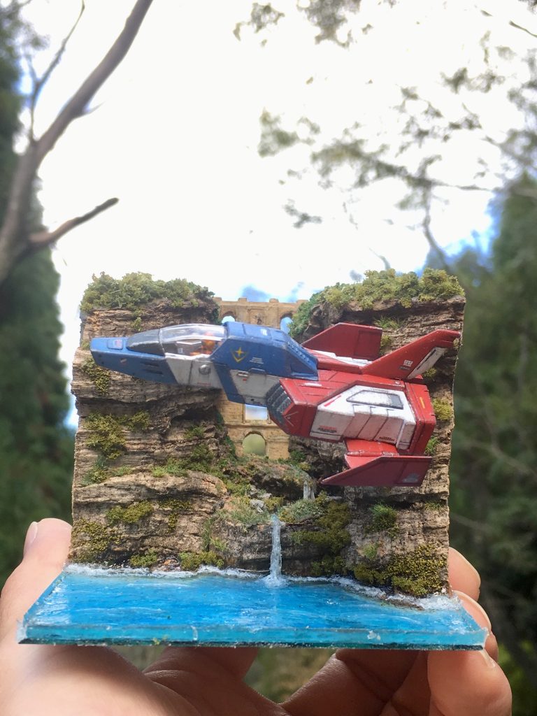 1/100コアファイター ジオラマ–3枚目/制作者：ゆうすけ&かずま