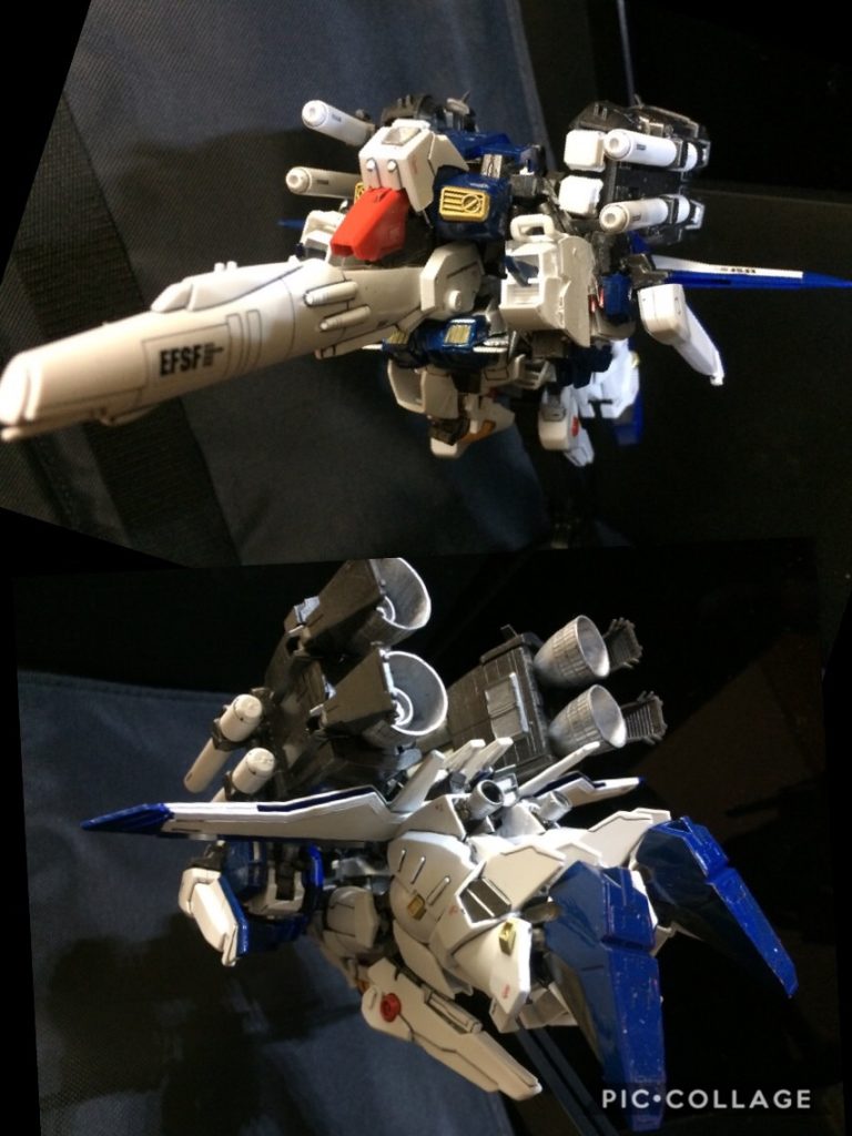 ●Gクルーザー
Gアタッカー+Gベース
Gアタッカーを上部に、Gベースを下部にバックパック部のジョイントにてドッキングした形態。
増加パーツを追加してあるが、基本的に変形方法に変化はない。が、大型のバックパックの為、外見の印象は大きく変わる。オリジナルSガンダムと同じ方法での変形は出来ない。というか、オリジナルの変形方法見たけど、Gアタッカーへの変形とだいぶ違うので、ちょっとムリ。オリジナルの変形方法がよくわかりませんでした。理解不能、理解不能。