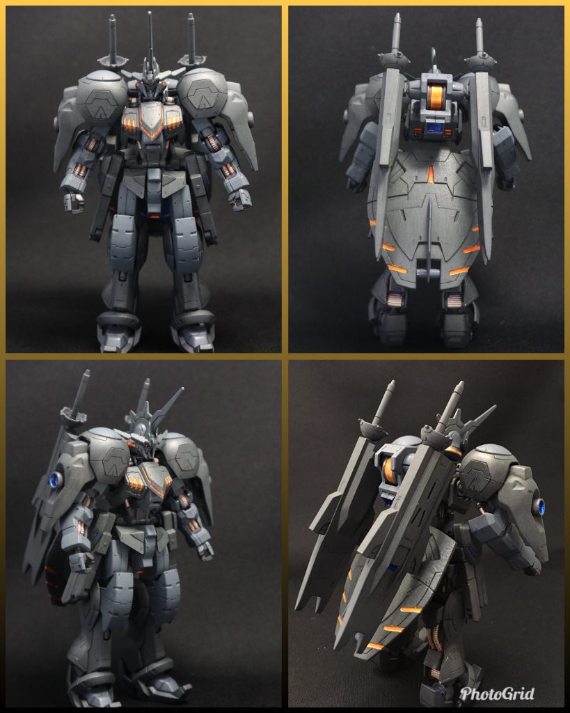 素立ちを各アングルから。頭部は、キマリスヴィダールとヴィダールのミキシング、胴体と脚部はキマリストルーパー、腕部はキマリスヴィダールと肩アーマーにキマリス、バックパックにヴィダールとなっております。