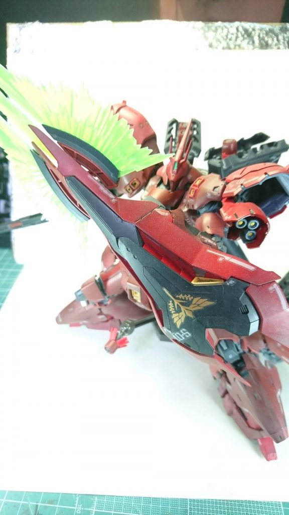 缶スプレーの塗装でもRGかっこいいんだからやっぱすげーよな!今後の展開にも超期待しています!νガンダム出ないかなぁ・・・