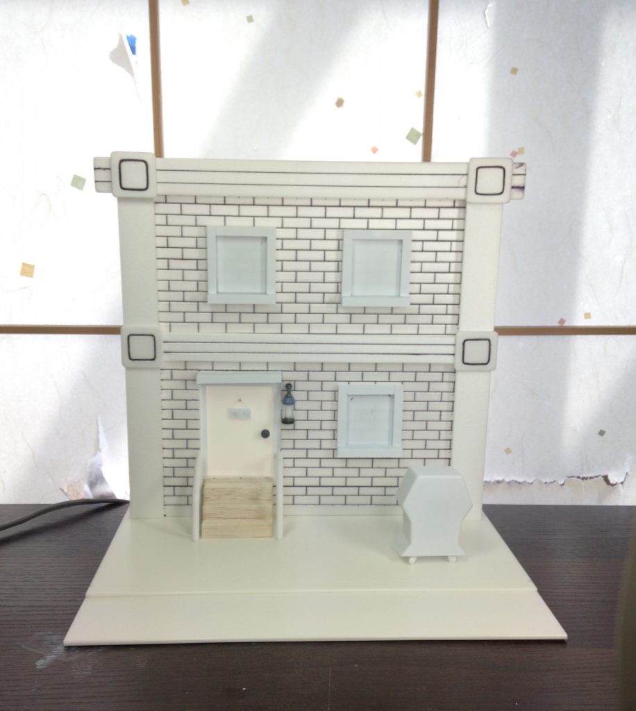 ジオラマベースはスチレンボードやプラ板で製作