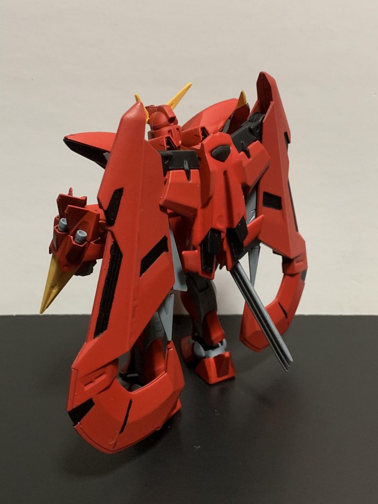 背面はこんな感じ
実物と異なる部分のカラーリングはオリジナル
今は本体とマガノイクタチは接着してあるだけなのでそのうちストライカーパック仕様にしたいな〜