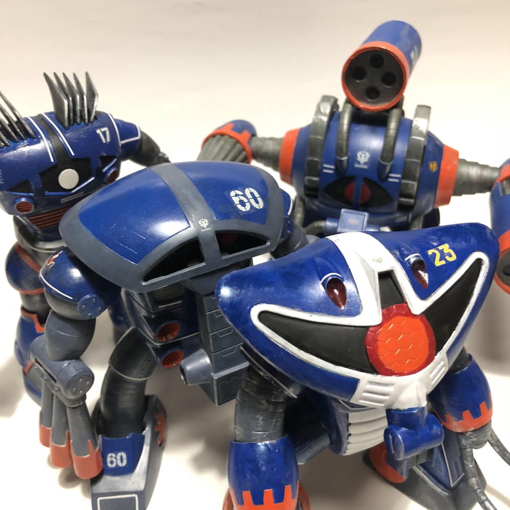 脱線すいません。
って事でジャブロー特戦隊の面々揃ったので満足。
コイツら4体ともつくるとおもわなんだけど、イイ思い出になりました。