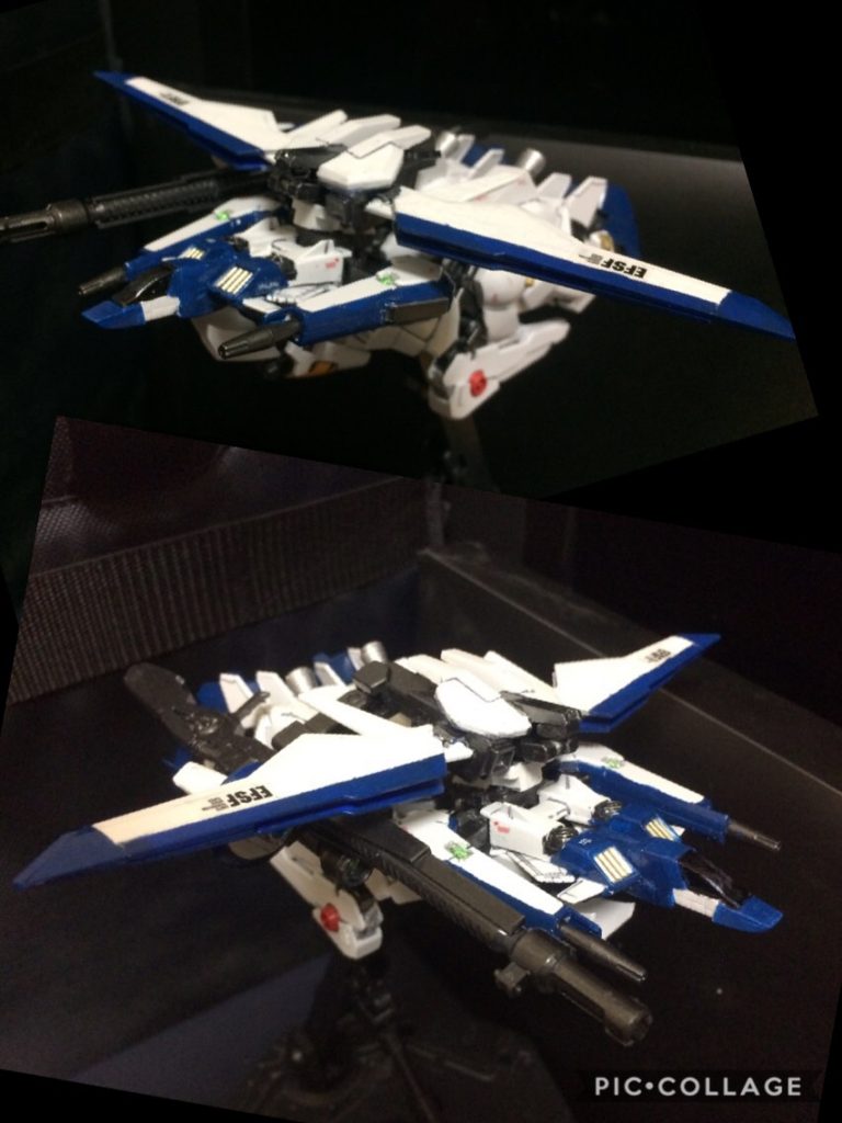 ●Gベース
Gコア+Bパーツ
Gブースターに近い形態。
Gボマーと同じく、大腿部フレームにビーム・カノン搭載。 ビーム・スマートガンは搭載位置が変わり、サイド側に携帯される。増加パーツのおかげで出力が上昇。