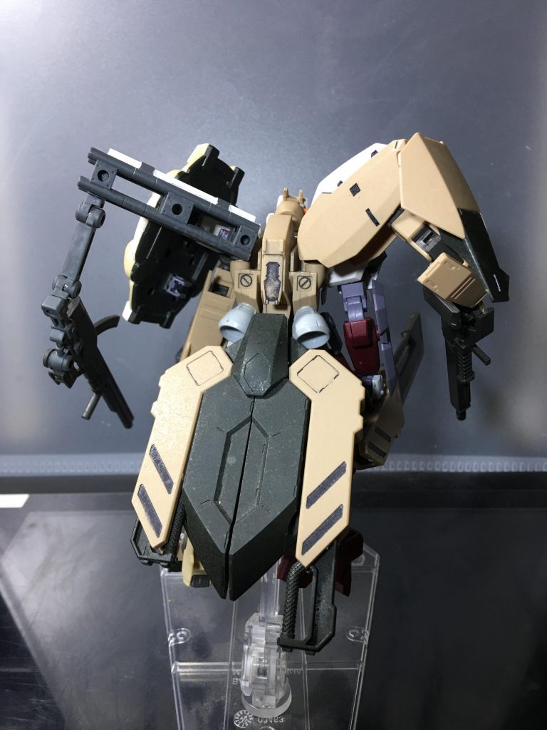 背面、MSGのパーツを使う事で姿はほとんど変えずに改修感を出せて満足です。