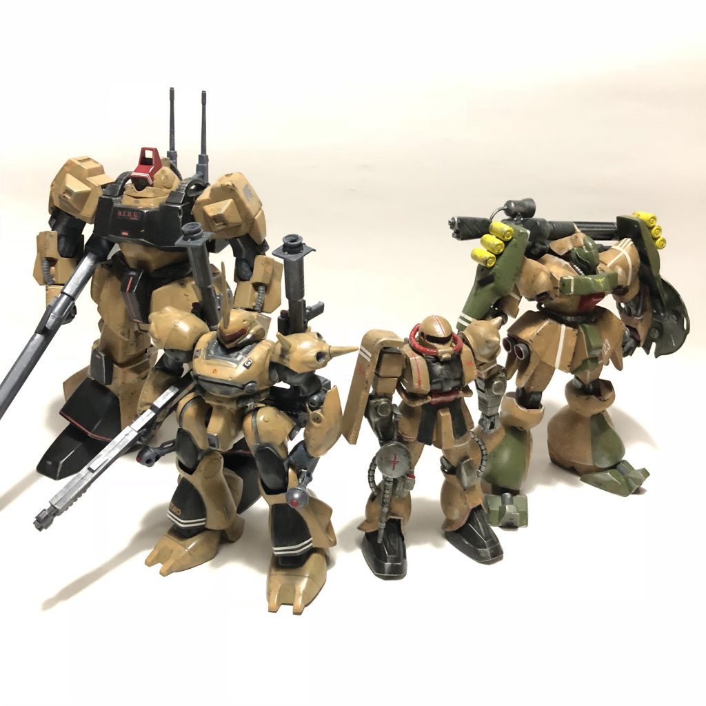 ジオン砂漠の駐屯地に配備。
 
苦しい戦局を戦うには旧式の機体も使用しなきゃならないのです☆