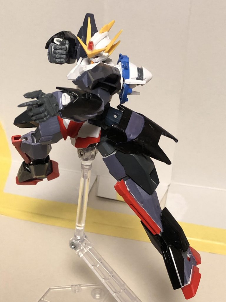 GNドライヴバーストモード。大した武装ないのにほぼ全身凶器みたいな機体になりました。でもガンダムファイターとは相性悪そうな気がします