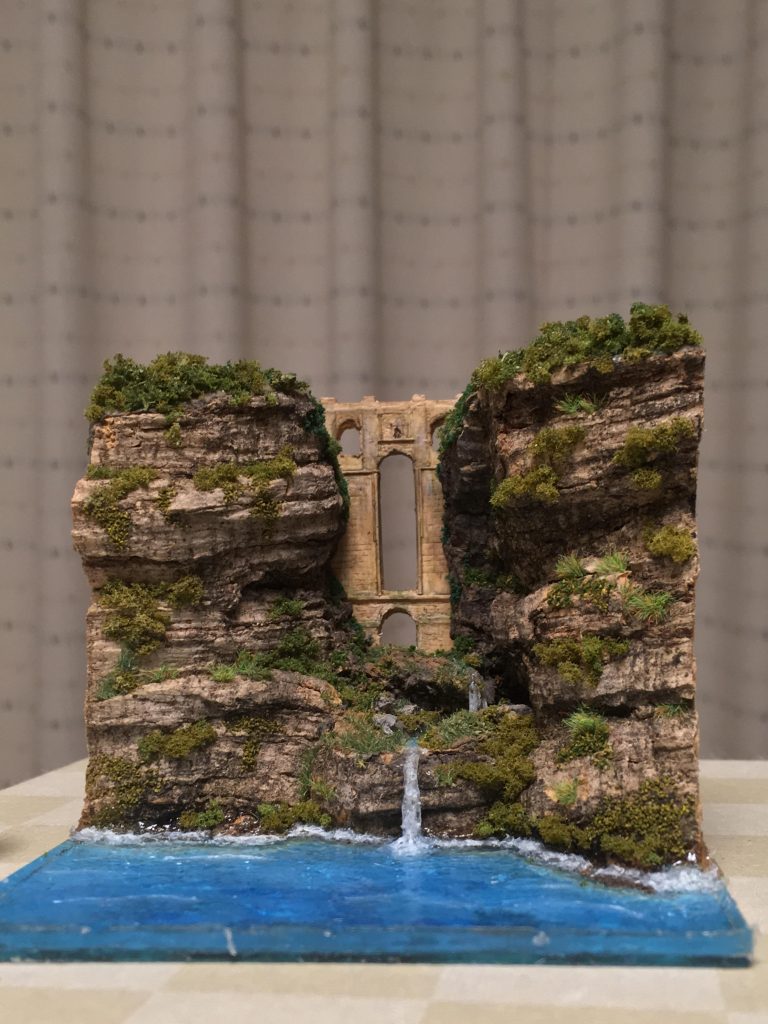 背景はスペイン、ロンダのヌエボ橋をモデルにして、海は勝手に追加しましたw