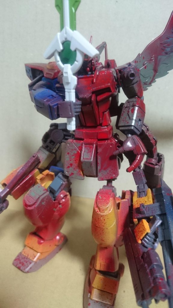 武器をGN月光に携えてルドウイークの戦闘中のムービーの再現!再現元であるルドウイークは獣から狩人へと理性を取り戻しますが、こいつはガンプラである以上理性もクソもないですw