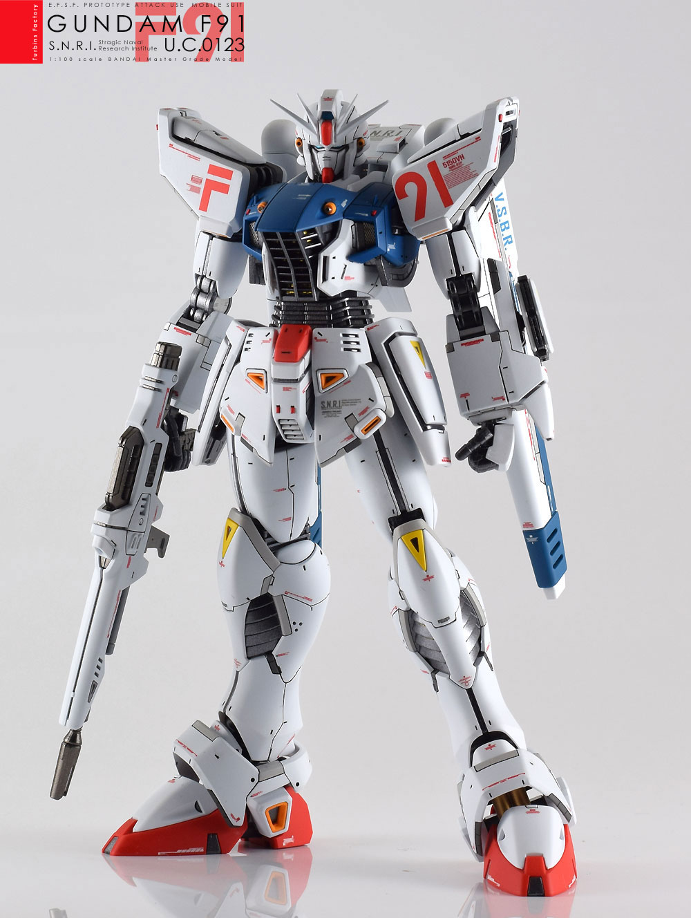 全塗装　完成品　MG ガンダム　F91   Ver2.0 バンダイ　ガンプラ写真11