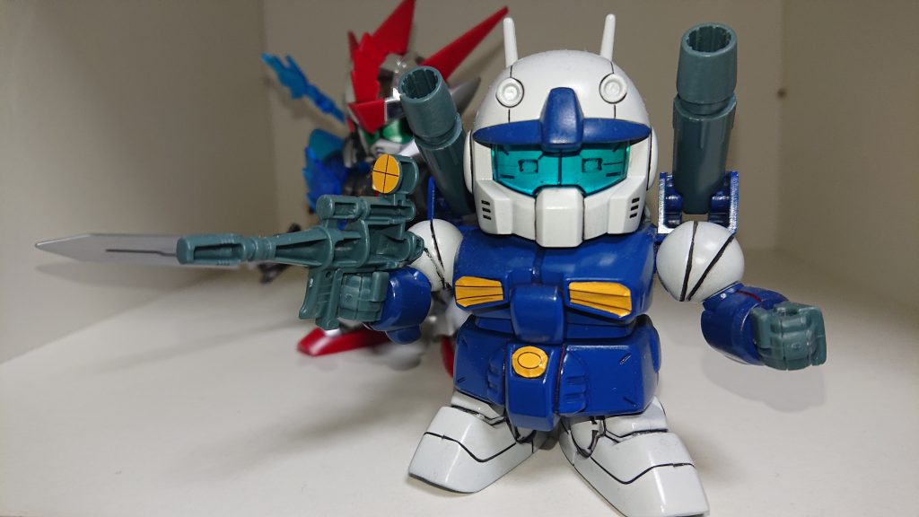 この前作ったガンキャノンを添えて。