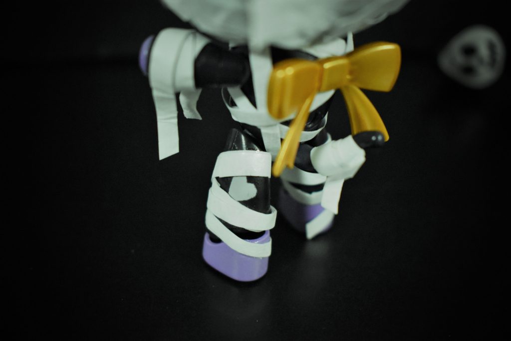 脚には隠し要素にハート模様サフの上にマスキングテープを貼って塗装しました。本当は頭部にもハート模様を付けたのですが、ちょいと目立たず...(´・ω・`)