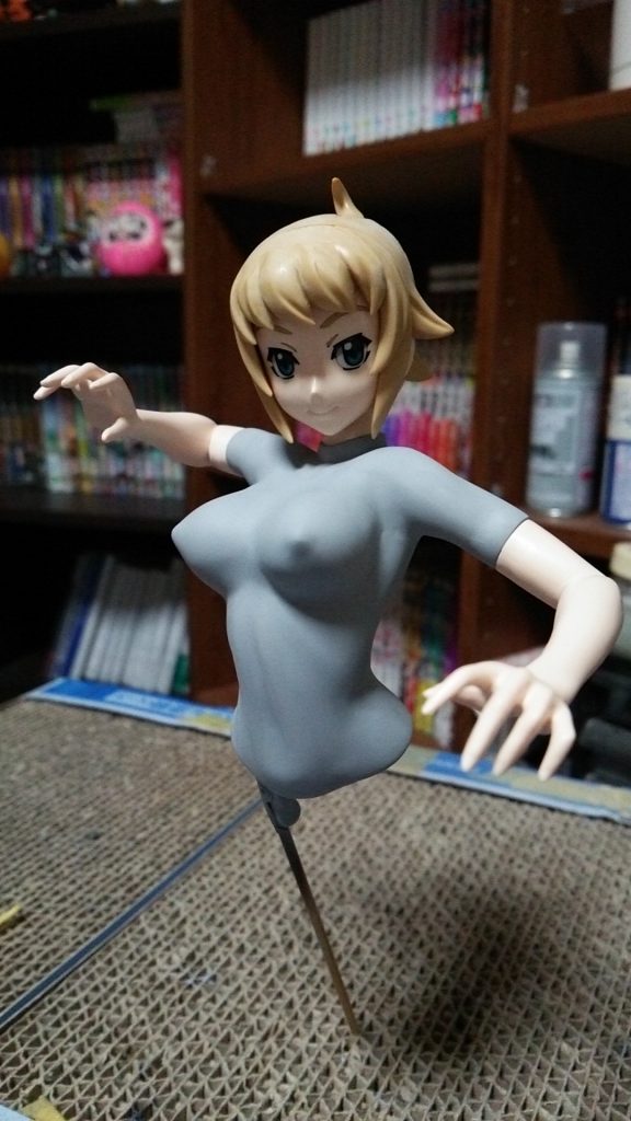 バスト豊胸・・・。まだタイツ着てるみたいに見えるからセーフ・・・。