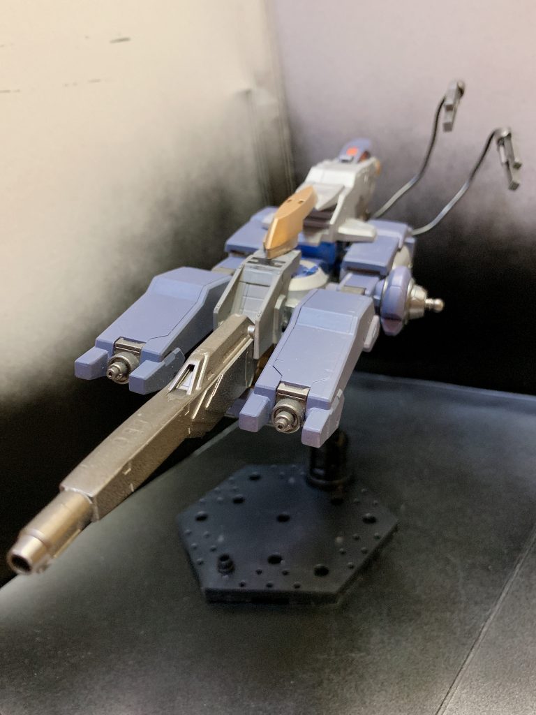 続いて試作型ダインスレイブ:カグツチ。
グシオン用輸送ブースターについている300mm滑空方がカッコよかったので、クタン参型と組み合わせてオーバードウェポン化。