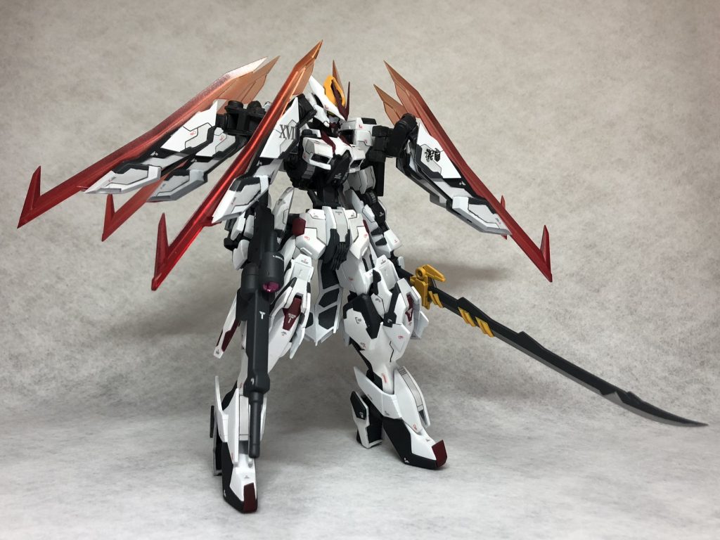 X17は敵勢力を単騎で殲滅することをコンセプトに開発された。X18の開発データを一部利用しMSとしての性能を最大限に高めた上で、それを成し得るために3種類の兵器が用意された。


*〈月読〉〈須佐能乎〉〈天照〉*。


3柱の神の名を与えられし兵器を操るに相応しい神の名前として、X17は国産みの神､

”イザナギ”

と名付けられることとなる