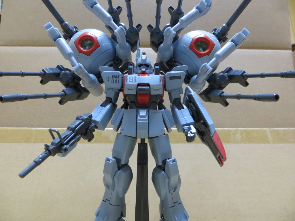 正面から。6基10門のキャノンを装備。