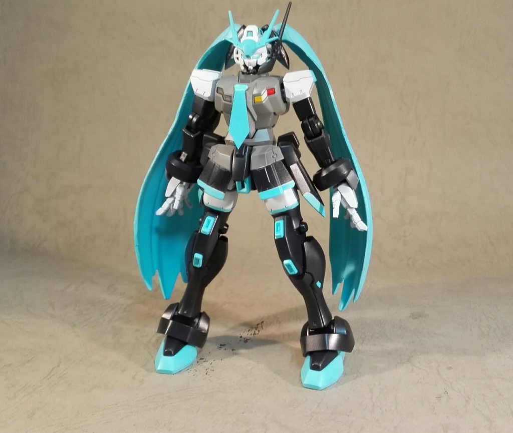 正面です。ミクさんも色々バージョンがありますが一番メジャーな姿をイメージしてます