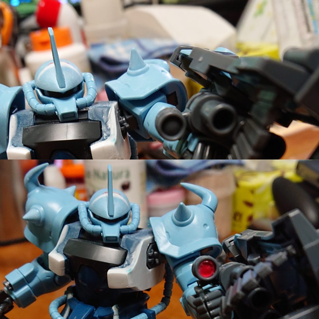 三連ライフルのスコープを透明パーツで