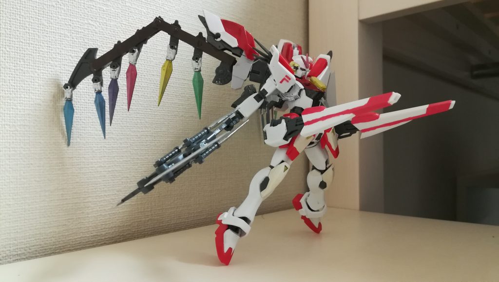 みんな大好き「ヴェスバー」!
このヴェスバーは火力は本家の80パーセント程ですが速射性に優れており本機では威嚇や牽制など用途は様々
また腰についていて射撃もしやすいらしいです