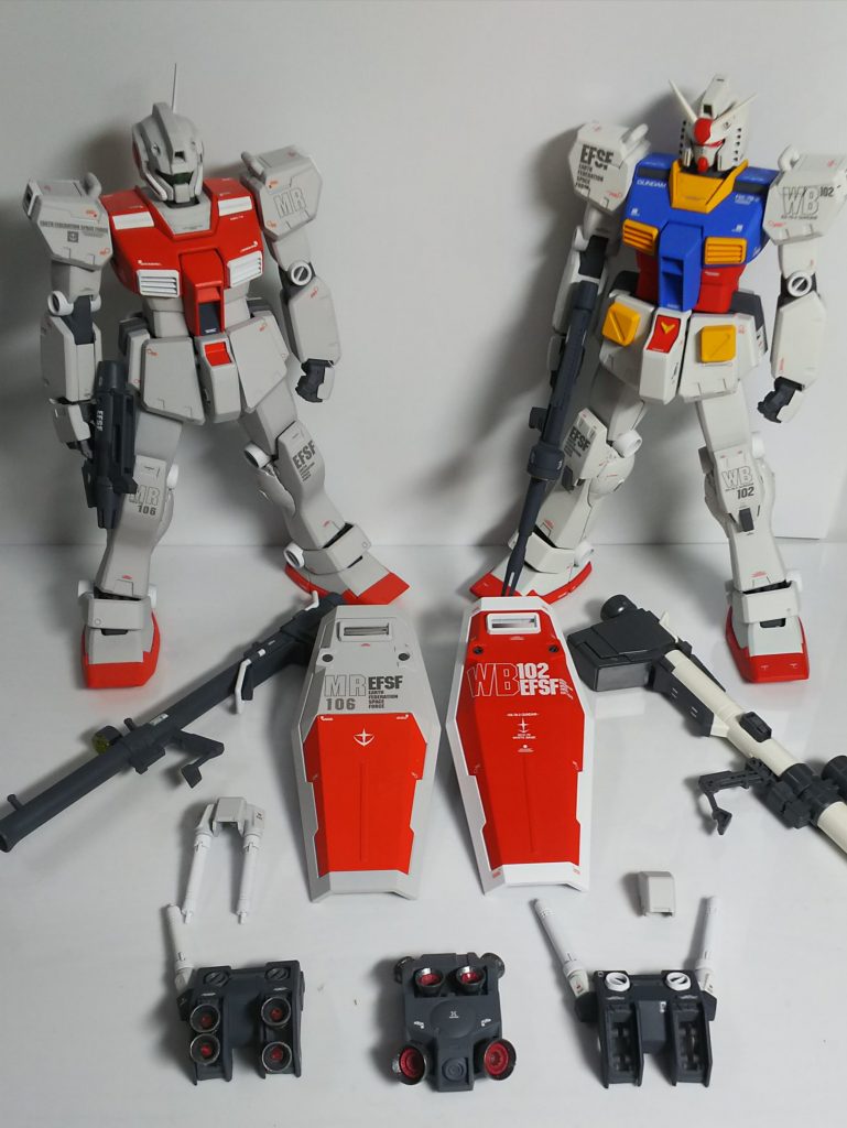 ガンダム用のは作ってないので白い方のバズーカはオリジン版の素組です