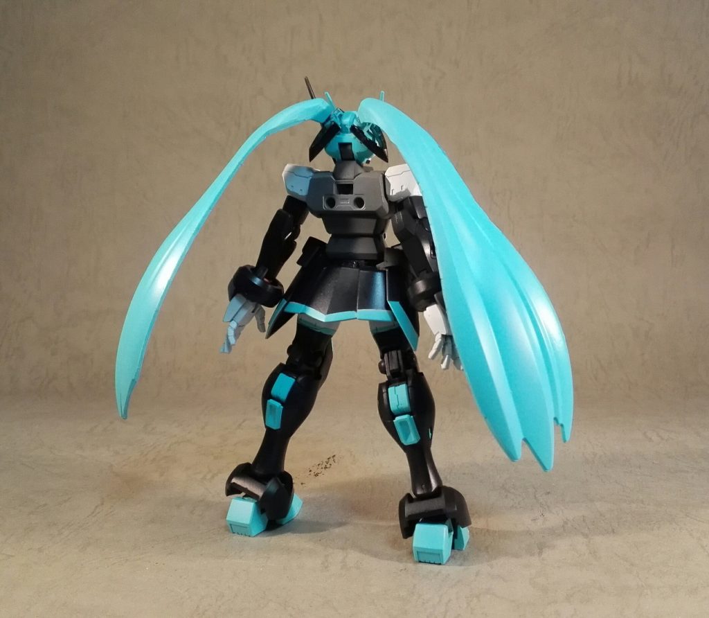 後ろ姿です。ツインテールはディナイアルのエフェクトをつかってます‼