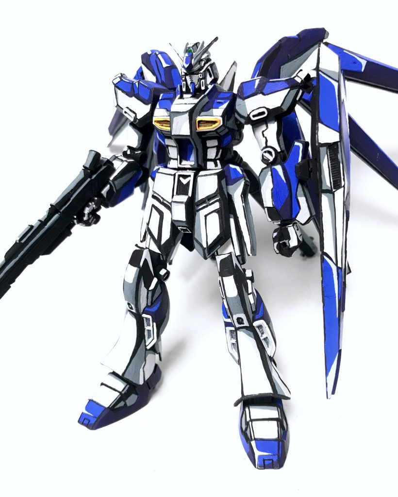 1/144 Hi-v ガンダム イラスト風–5枚目/制作者：@j_gunaka
