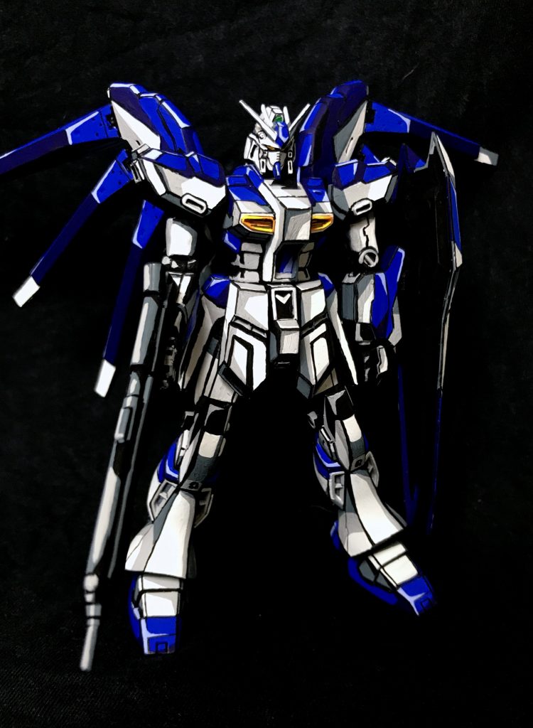 1/144 Hi-v ガンダム イラスト風–3枚目/制作者：@j_gunaka