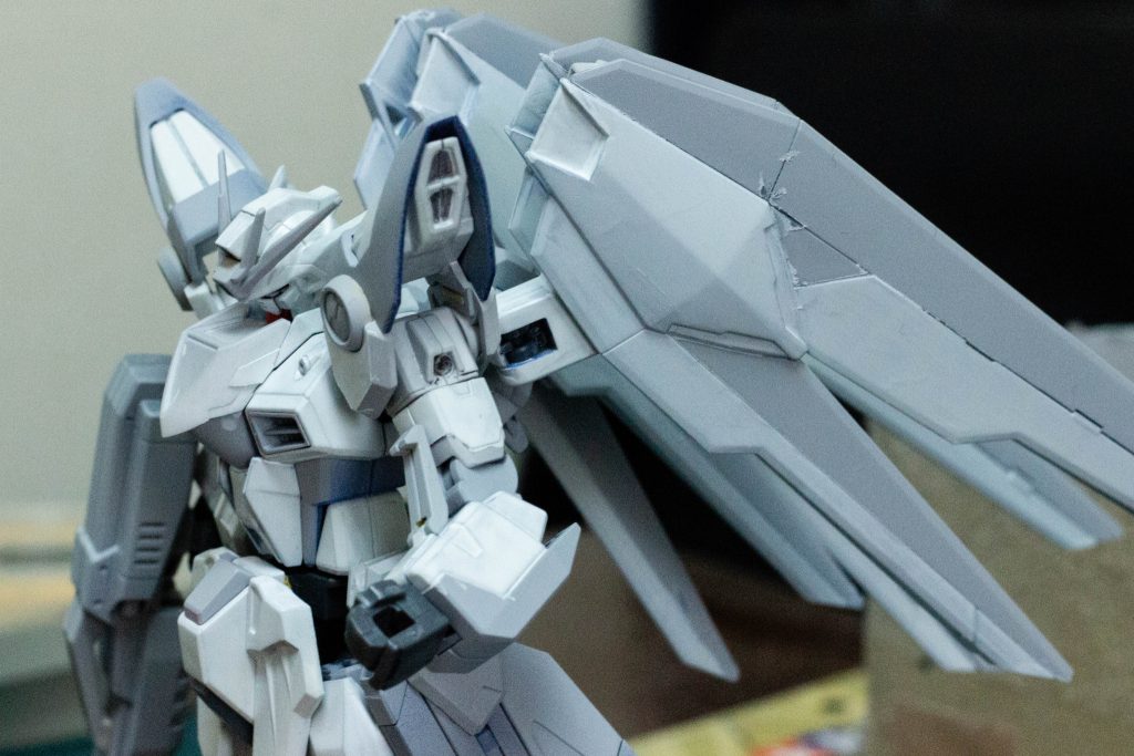 HGACウイングゼロ・HGACウイング・HGCEストライク・HGCEフリーダム・フリーダムカスタムキットをミキシングしました。