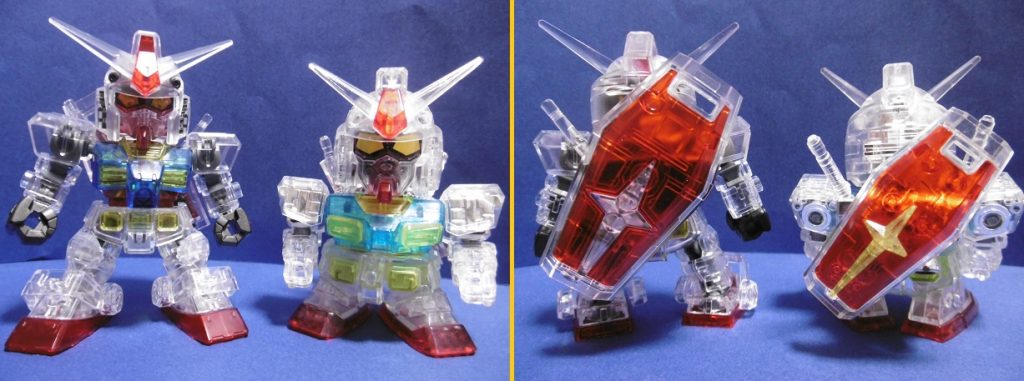 新旧比較。だいぶ成長したなーと。
色分けは旧の方が出来ていますね。
しかし可動はSDCSの方が優秀で、SDの技術進化を考えさせられます。